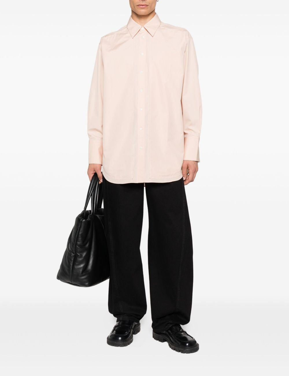 Camicia con logo posteriore in rosa chiaro Ami Paris - unisex 