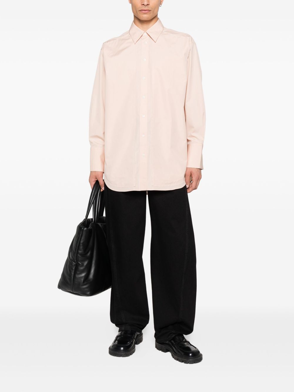Camicia con logo posteriore in rosa chiaro Ami Paris - unisex 
