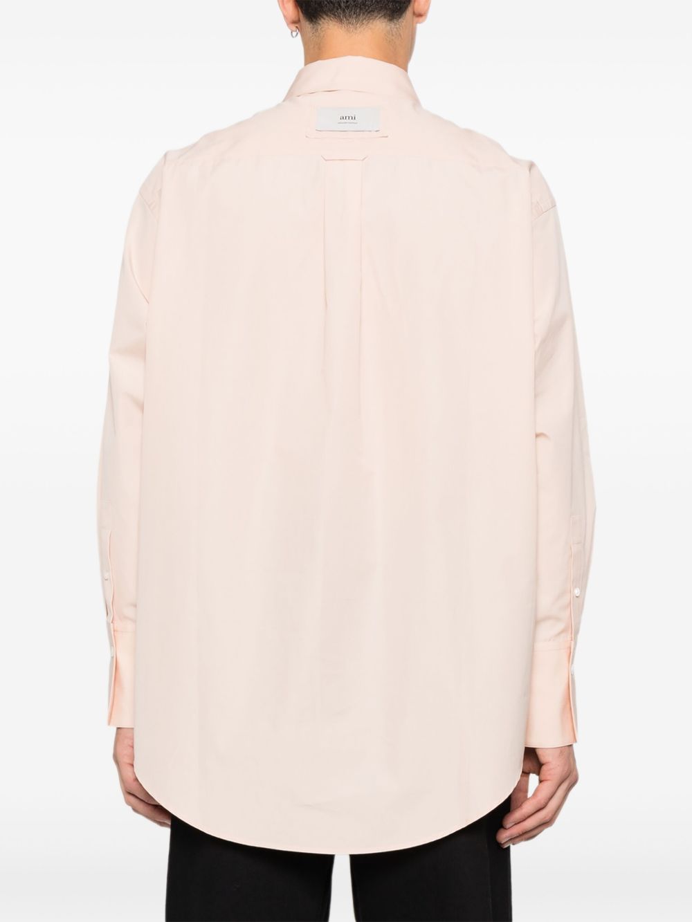 Camicia con logo posteriore in rosa chiaro Ami Paris - unisex 