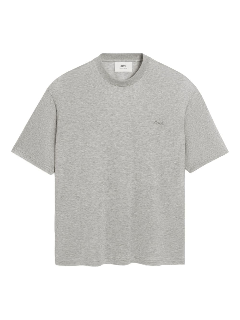T-shirt con logo in grigio Ami paris - uomo 