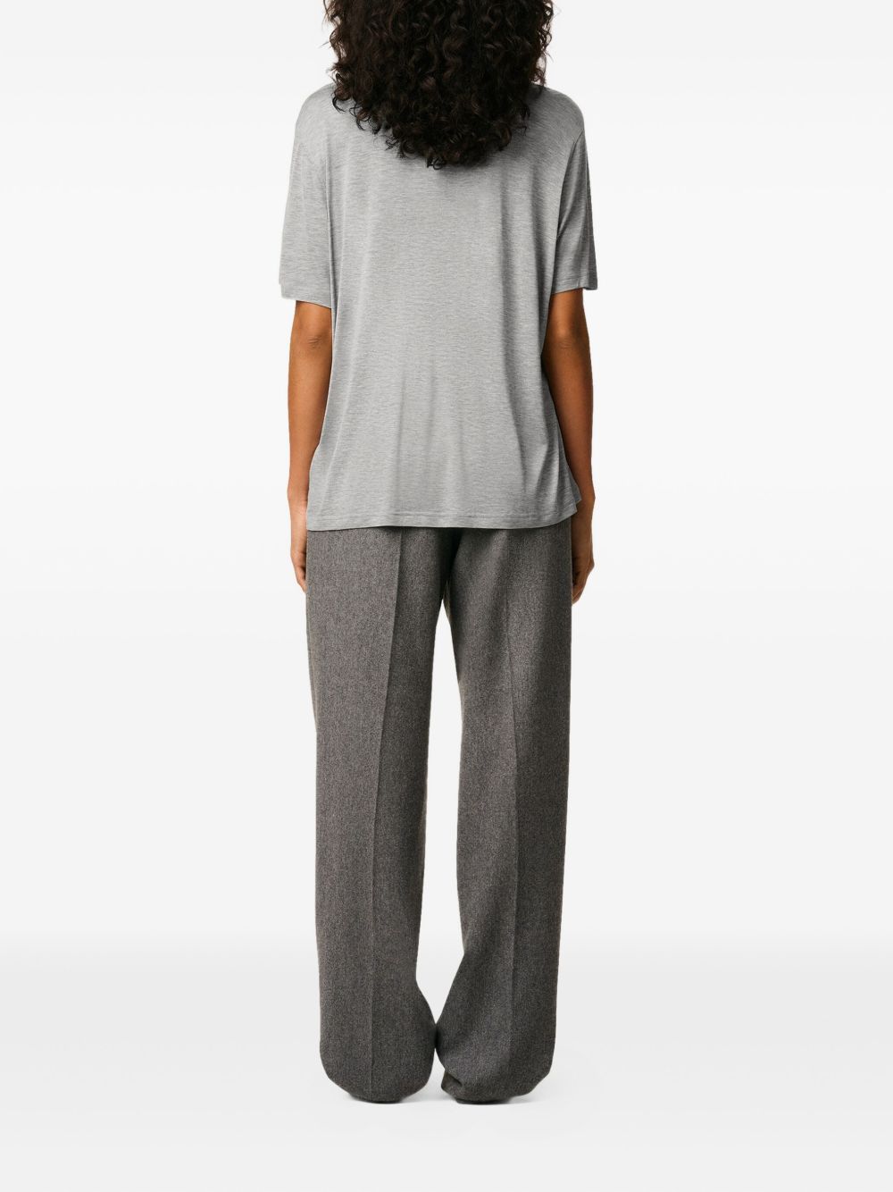 T-shirt con logo in grigio Ami paris - uomo 