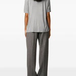 T-shirt con logo in grigio Ami paris - uomo 