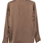 Blusa con collo lavallière iin marrone Antonelli - donna 