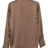Blusa con collo lavallière iin marrone Antonelli - donna 