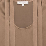 Blusa con collo lavallière iin marrone Antonelli - donna 