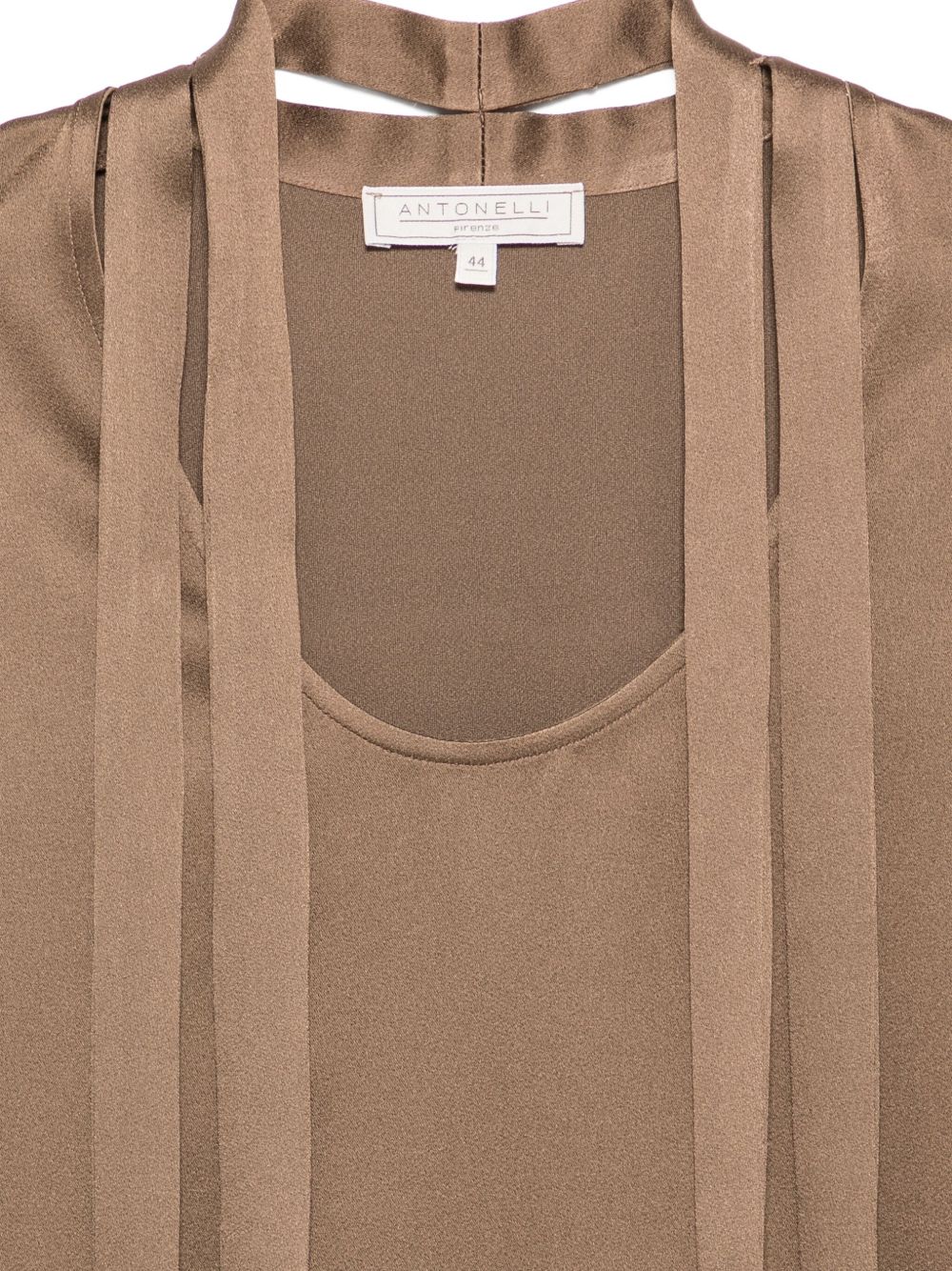 Blusa con collo lavallière iin marrone Antonelli - donna 