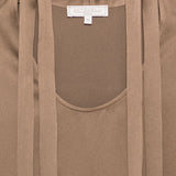 Blusa con collo lavallière iin marrone Antonelli - donna 