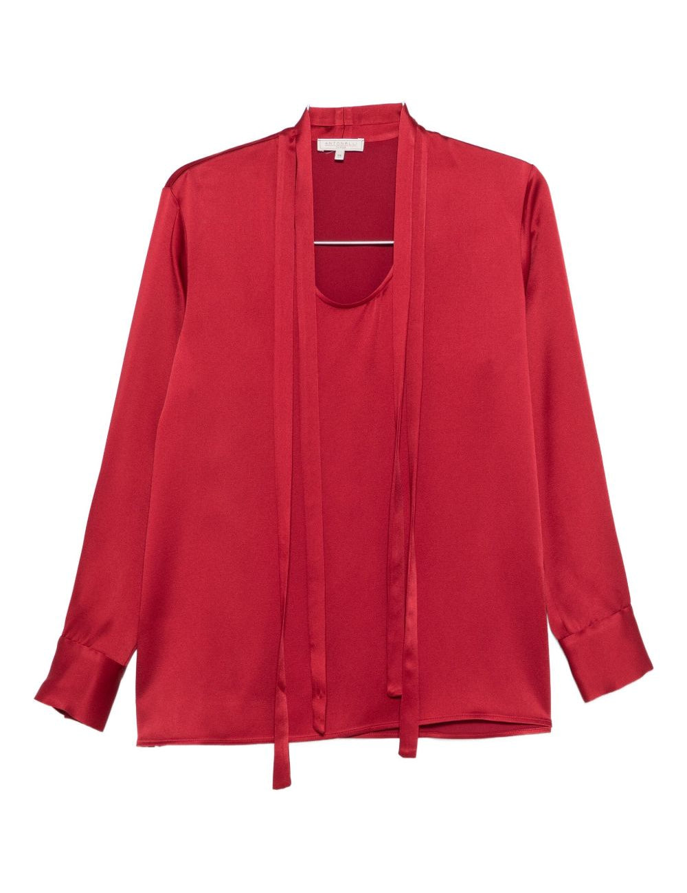 Blusa con collo lavallière in rosso Antonelli - donna 