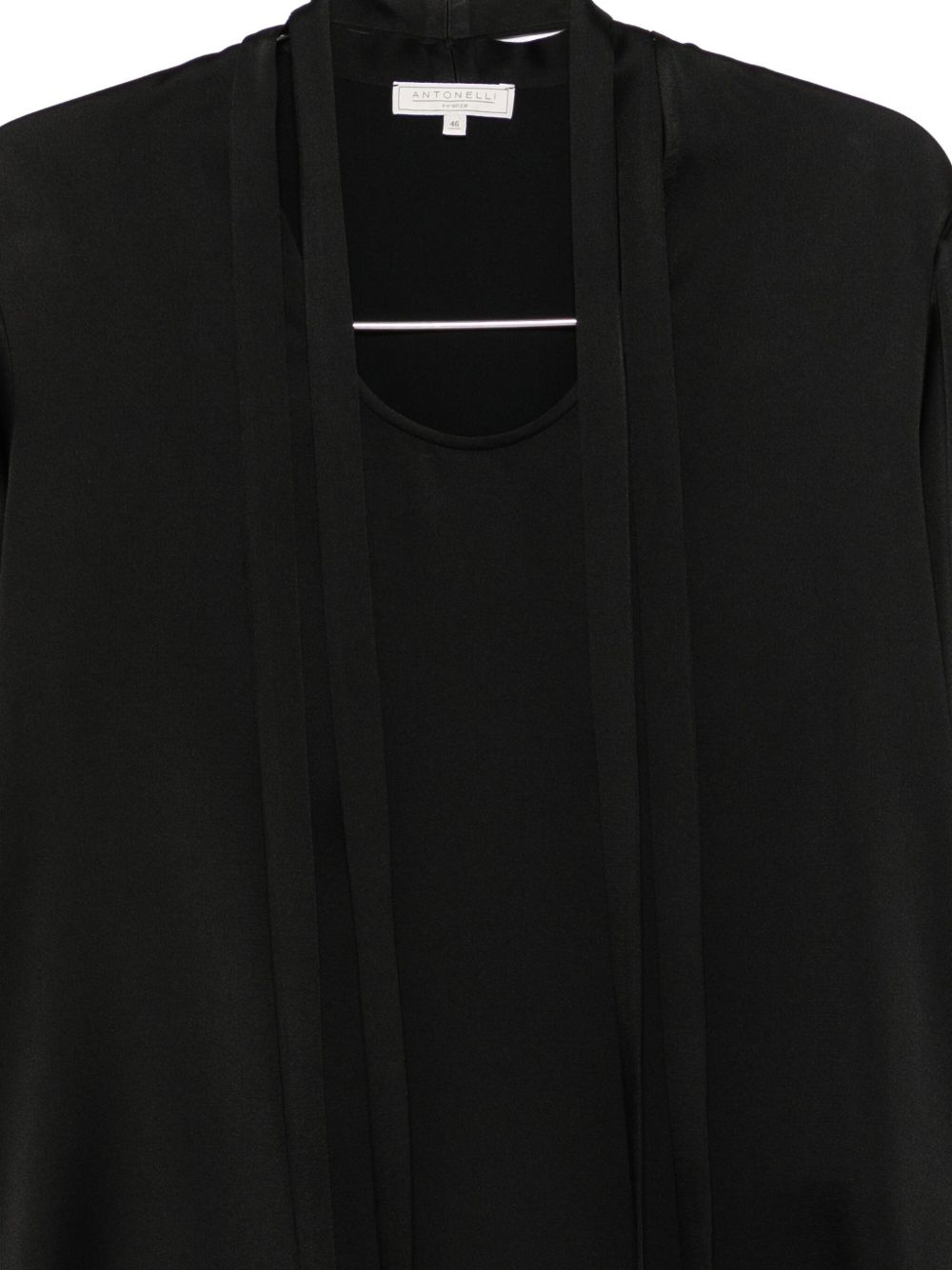 Blusa con collo lavallière in nero Antonelli - donna 