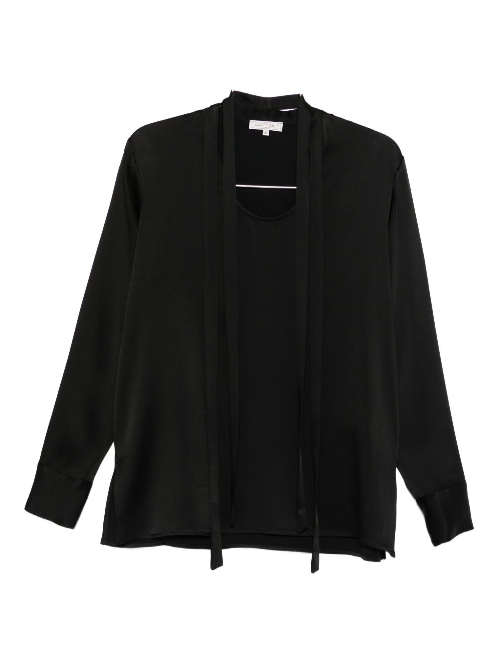 Blusa con collo lavallière in nero Antonelli - donna 