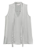 Abelia neck top in grey by Antonelli - women