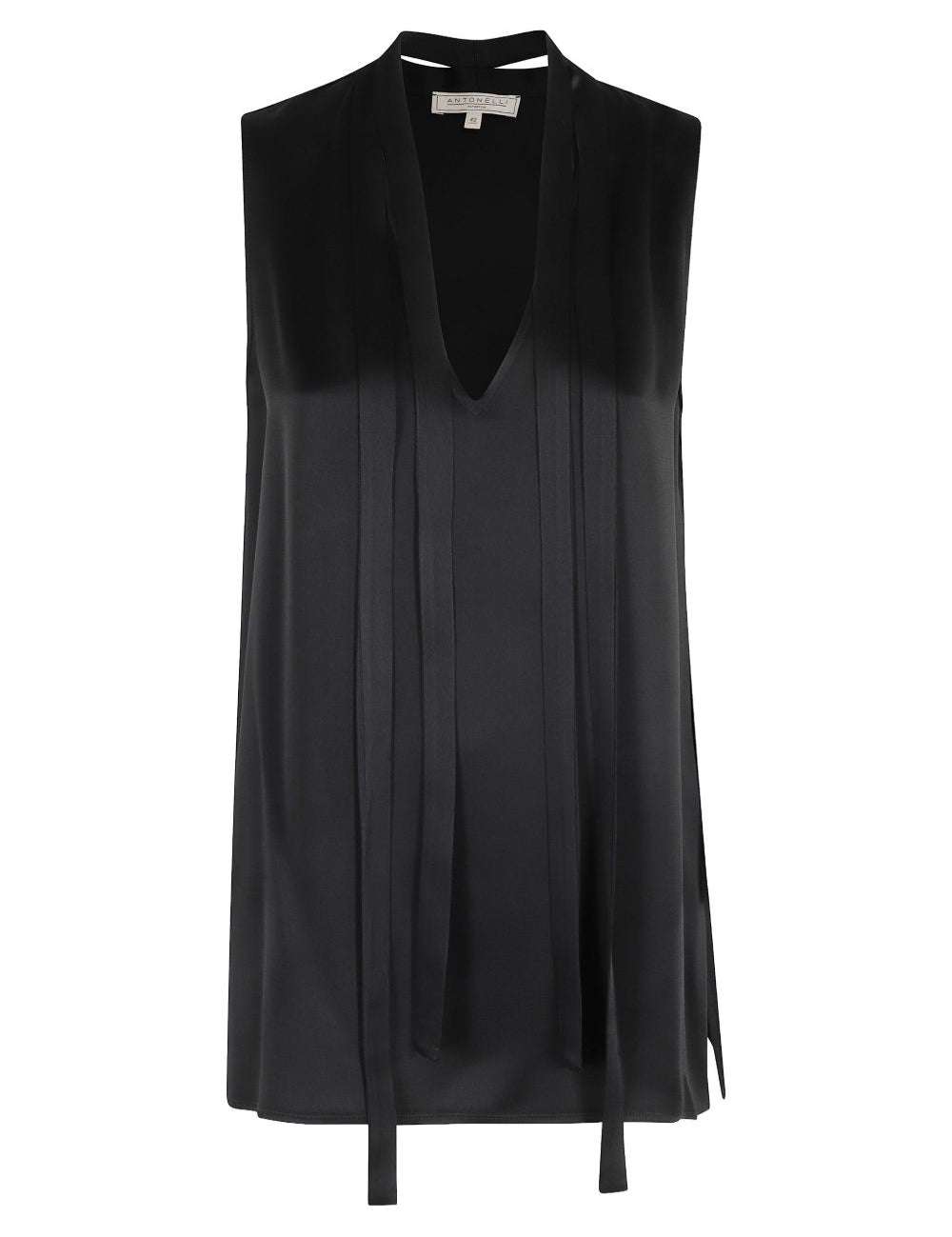 Blusa con finitura satinata abelia in nero Antonelli - donna 