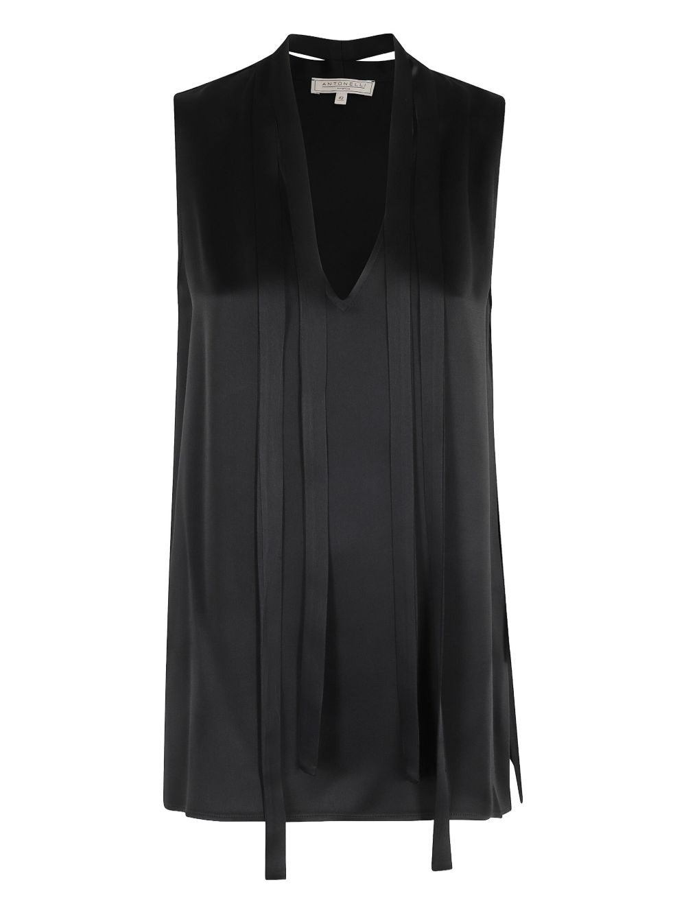 Blusa con finitura satinata abelia in nero Antonelli - donna 