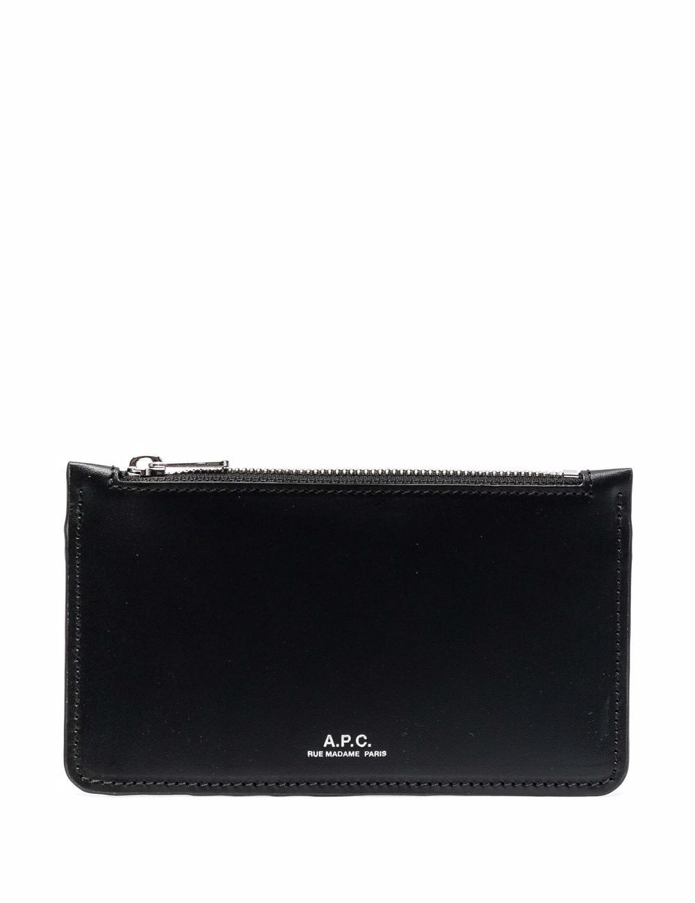 Porta carte con logo goffrato in nero - A.P.C unisex 