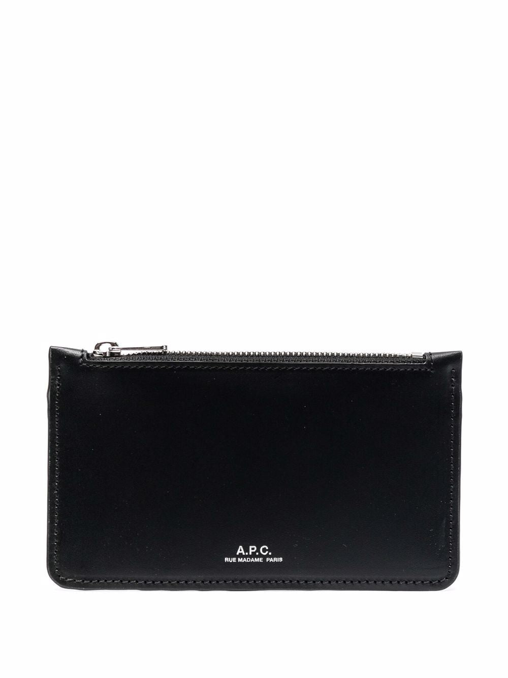 Porta carte con logo goffrato in nero - A.P.C unisex 