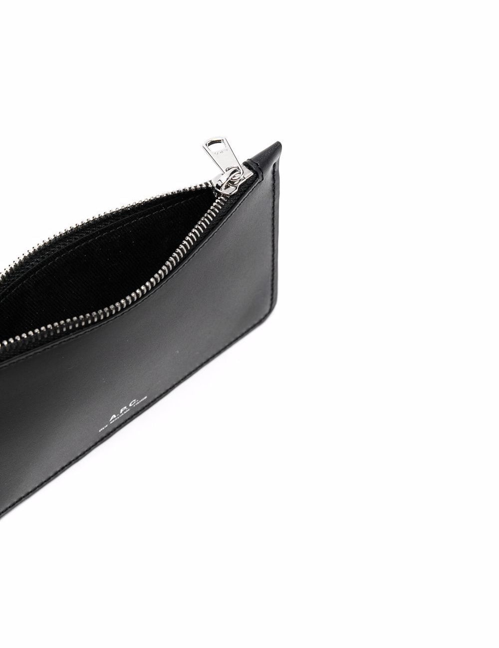 Porta carte con logo goffrato in nero - A.P.C unisex 