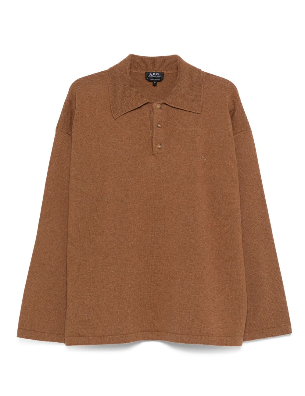 Polo in maglia in marrone A.P.C. - uomo 