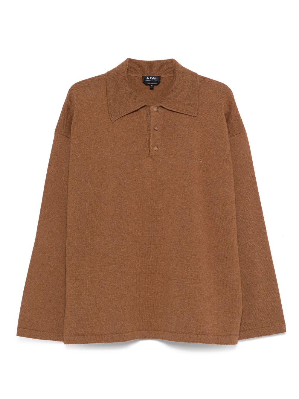 Polo in maglia in marrone A.P.C. - uomo 