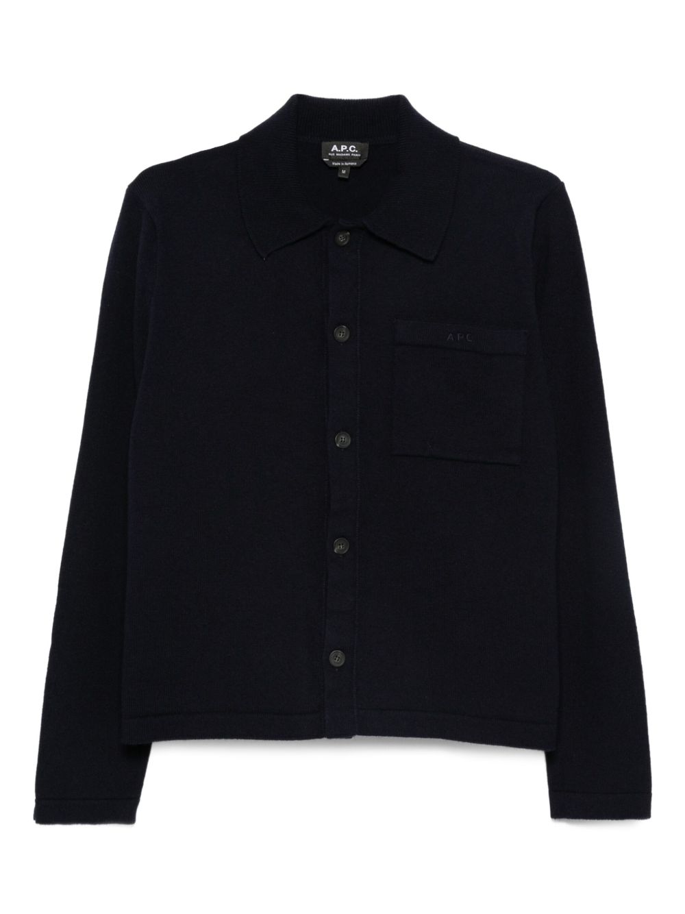 Cardigan con taschino in marrone A.P.C. - uomo 