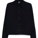 Cardigan con taschino in marrone A.P.C. - uomo 