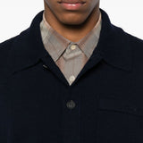 Cardigan con taschino in marrone A.P.C. - uomo 