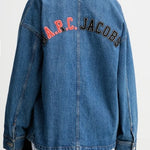Giacca denim in cotone in blu A.P.C. X marc jacobs - unisex 