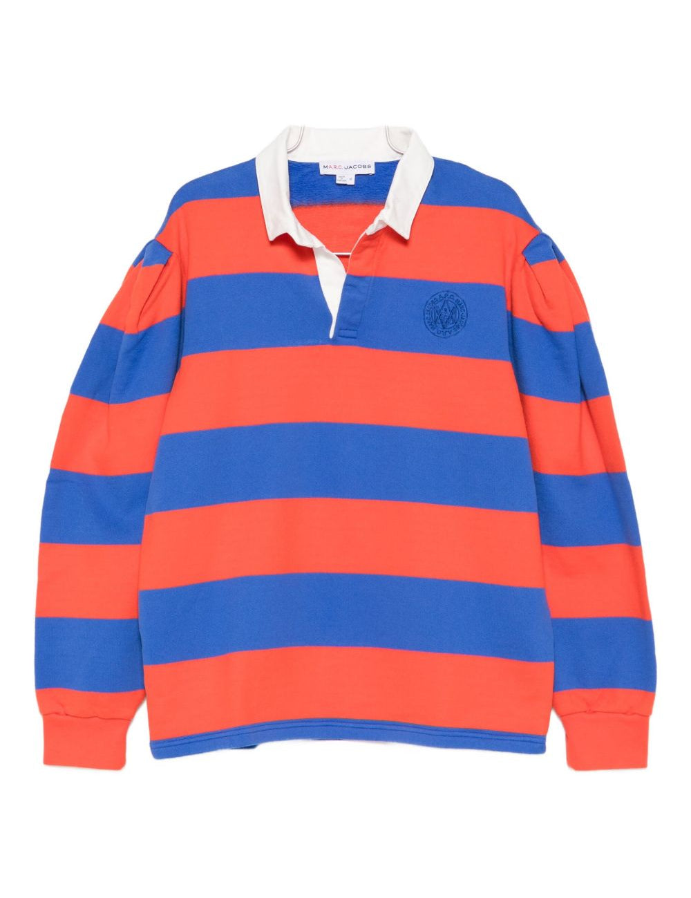 Polo a righe con colletto a contrasto in rosso e blu A.P.C. X marc jacobs - unisex 