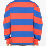 Polo a righe con colletto a contrasto in rosso e blu A.P.C. X marc jacobs - unisex 