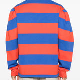 Polo a righe con colletto a contrasto in rosso e blu A.P.C. X marc jacobs - unisex 