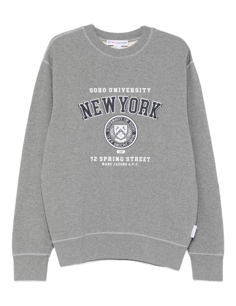 Felpa con stampa New York in grigio A.P.C. X marc jacobs - uomo 