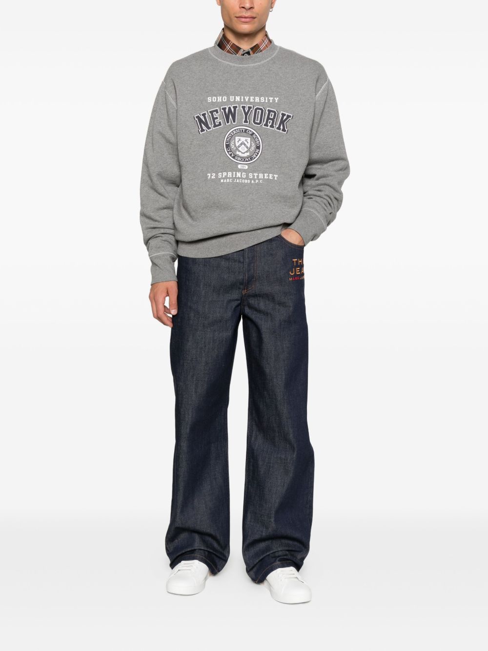 Felpa con stampa New York in grigio A.P.C. X marc jacobs - uomo 