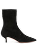 Aquazzura Women's Montmartre Black Suede 55mm Ankle Boots