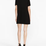 Abito mini con scollo a v in cristalli in nero Area - donna 