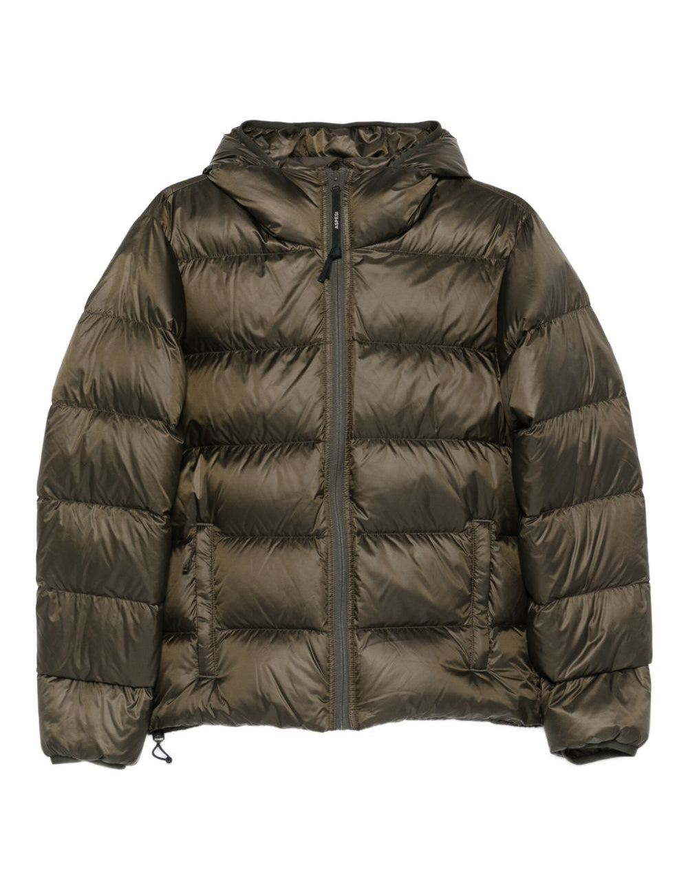 Cappotto imbottito con cappuccio in verde Aspesi - uomo 