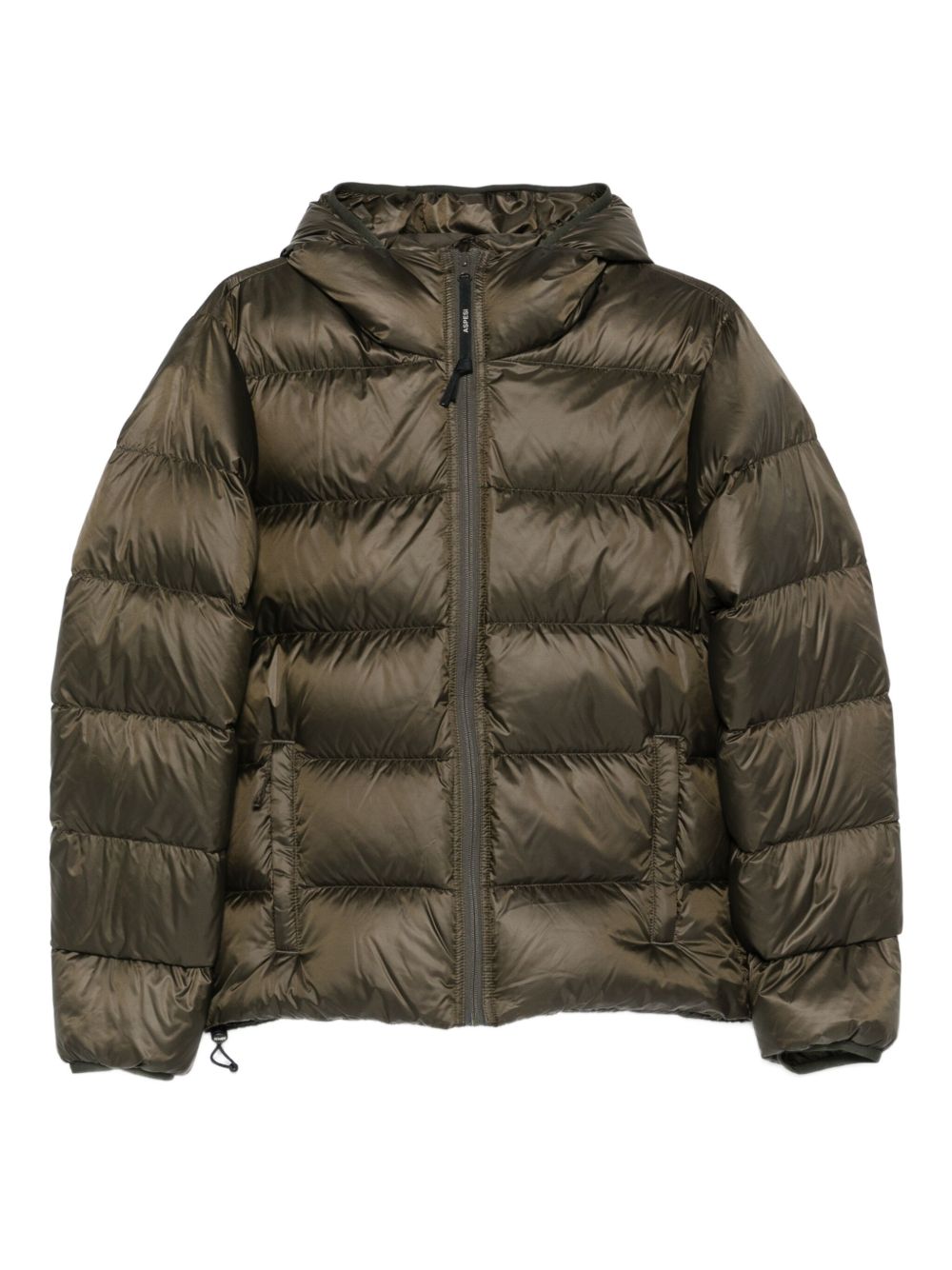 Cappotto imbottito con cappuccio in verde Aspesi - uomo 