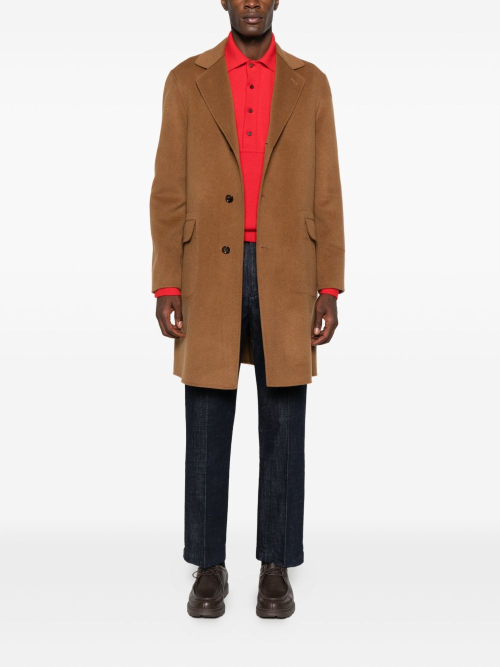 Cappotto con tasche in marrone Aspesi - uomo 
