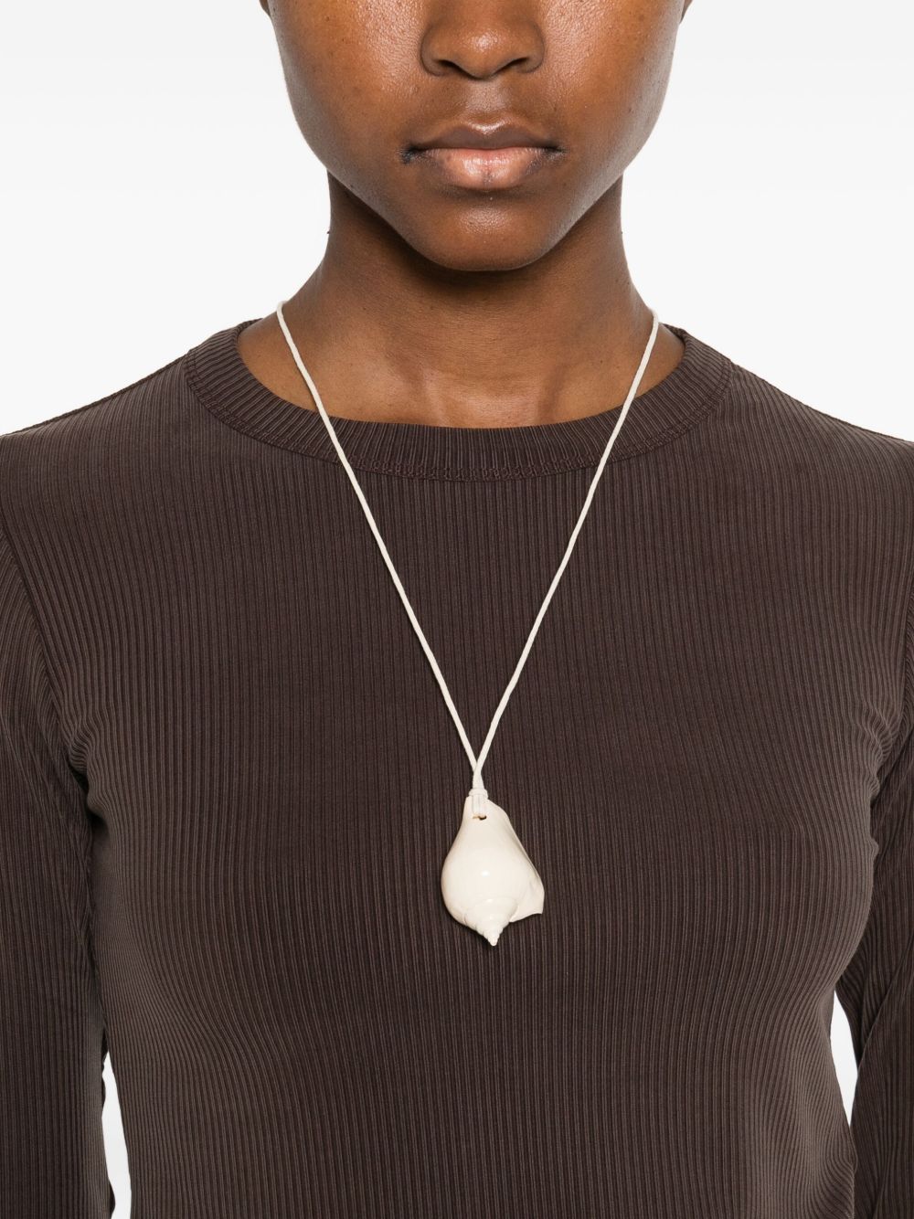 Maglia girocollo in marrone Aya Muse - donna 