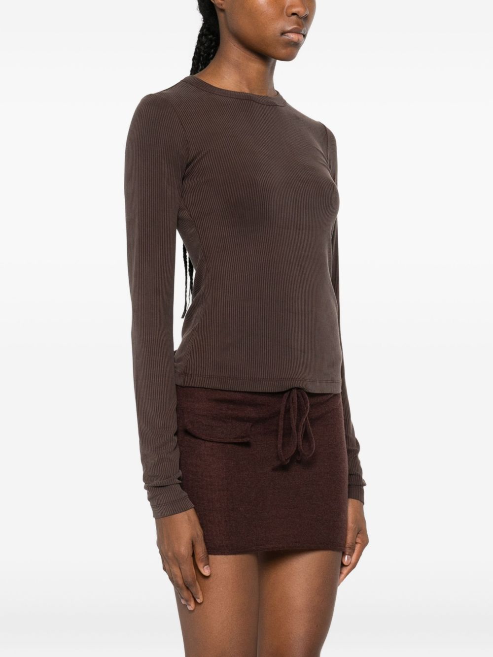 Maglia girocollo in marrone Aya Muse - donna 