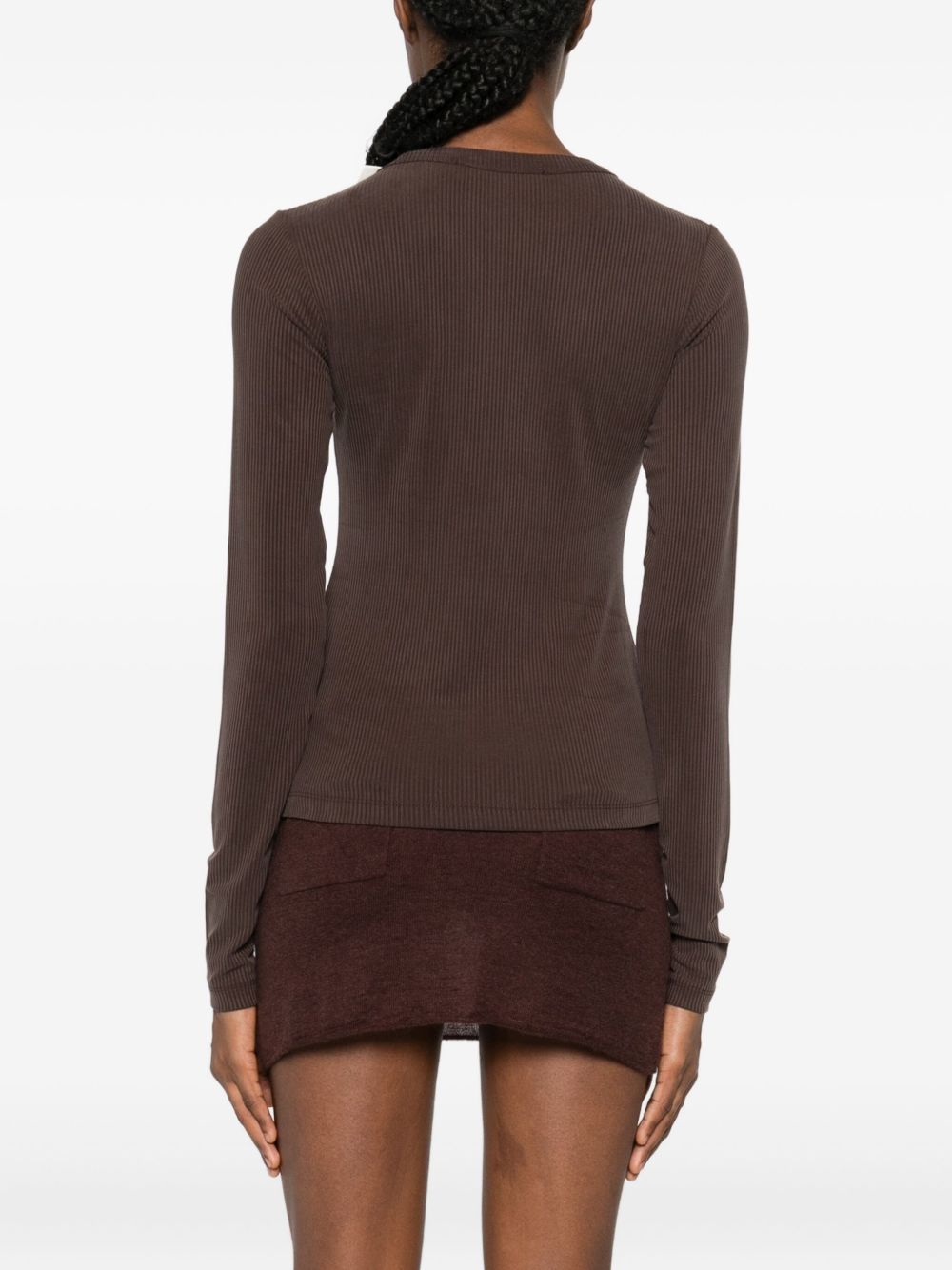 Maglia girocollo in marrone Aya Muse - donna 