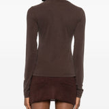 Maglia girocollo in marrone Aya Muse - donna 