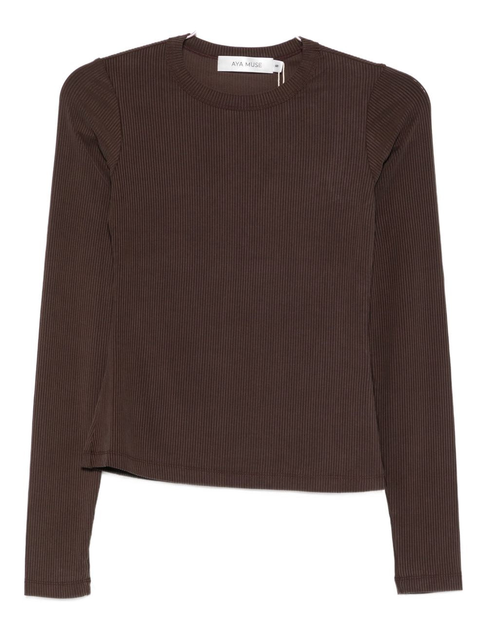 Maglia girocollo in marrone Aya Muse - donna 