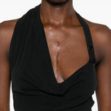 Abito lungo con scollo halter in nero Aya Muse - donna 