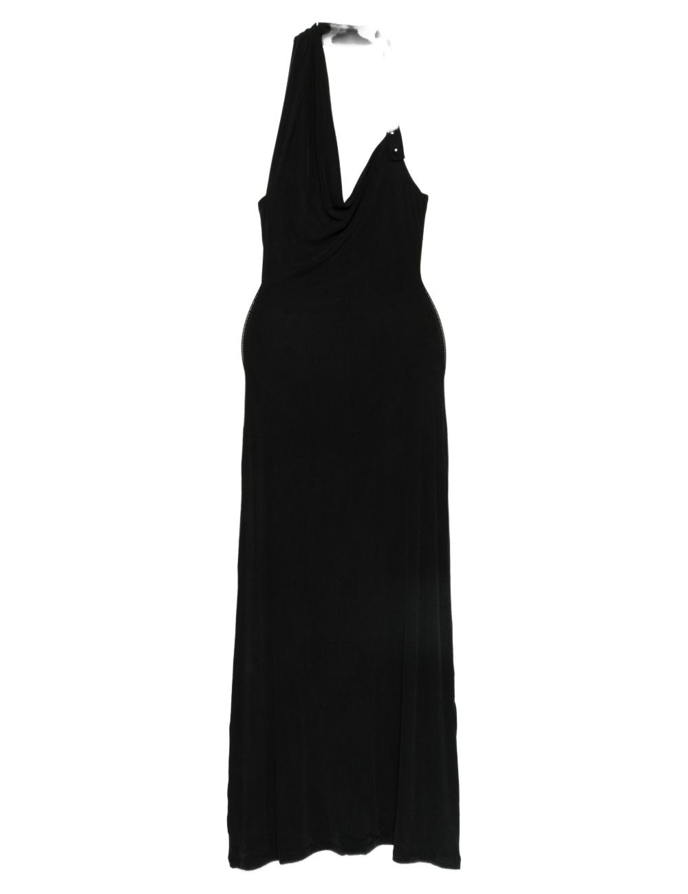 Abito lungo con scollo halter in nero Aya Muse - donna 