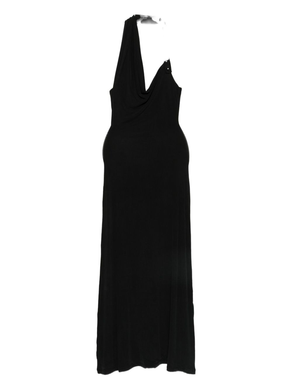 Abito lungo con scollo halter in nero Aya Muse - donna 