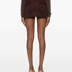 Mini gonna con coulisse in marrone Aya Muse - donna 