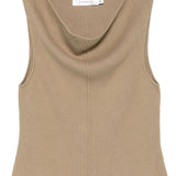 Top con scollo drappeggiato in beige Aya muse - donna 