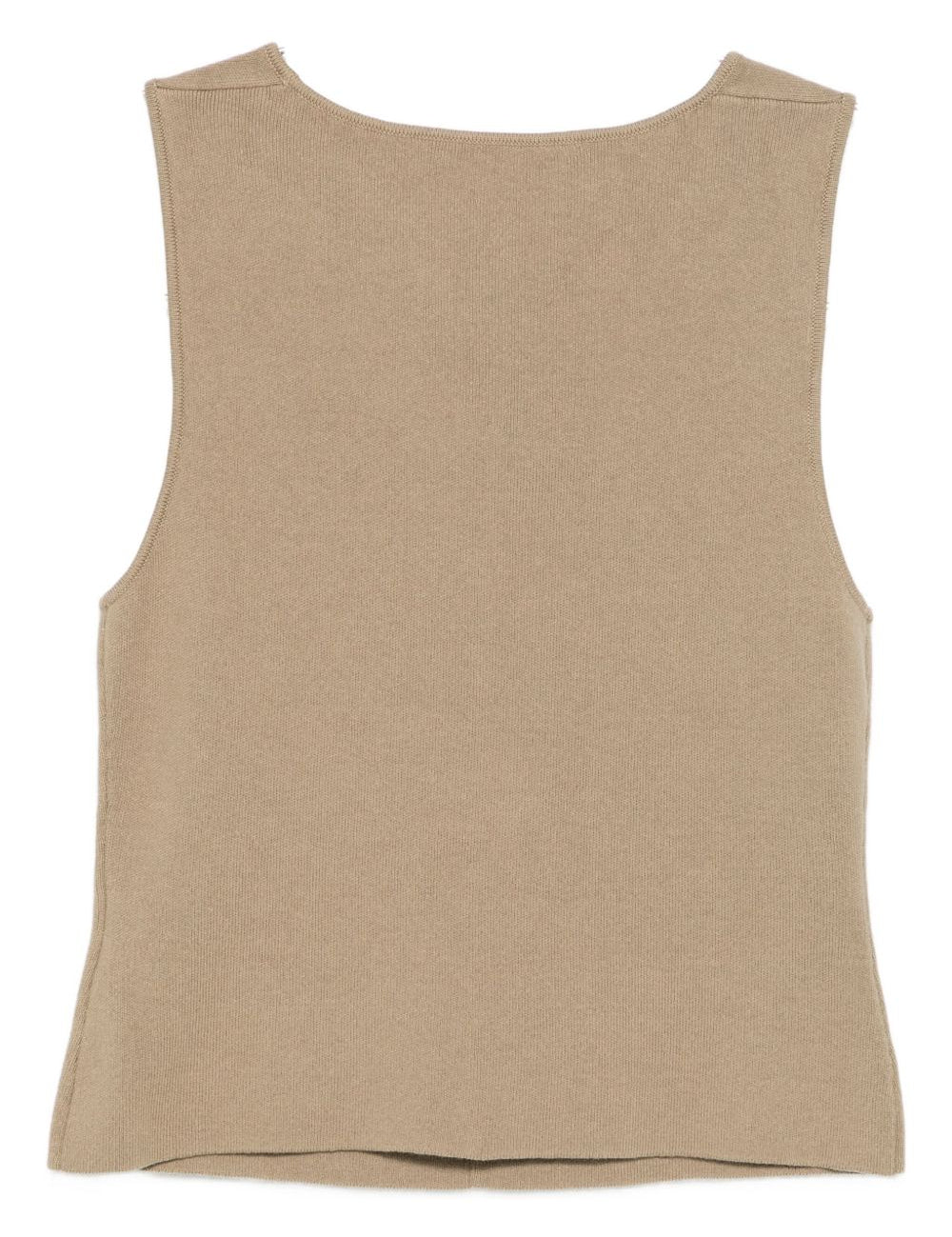 Top con scollo drappeggiato in beige Aya muse - donna 