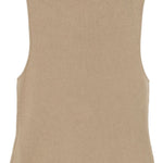 Top con scollo drappeggiato in beige Aya muse - donna 