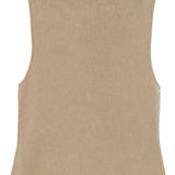 Top con scollo drappeggiato in beige Aya muse - donna 