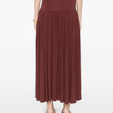 Gonna lunga arricciata in bordeaux Aya muse - donna 